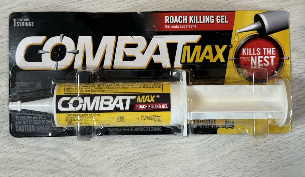 Combat 60 g Source Kill Max Roach Kill Gel-2.1 oz (1 Syringe),NEW! Free Shipping