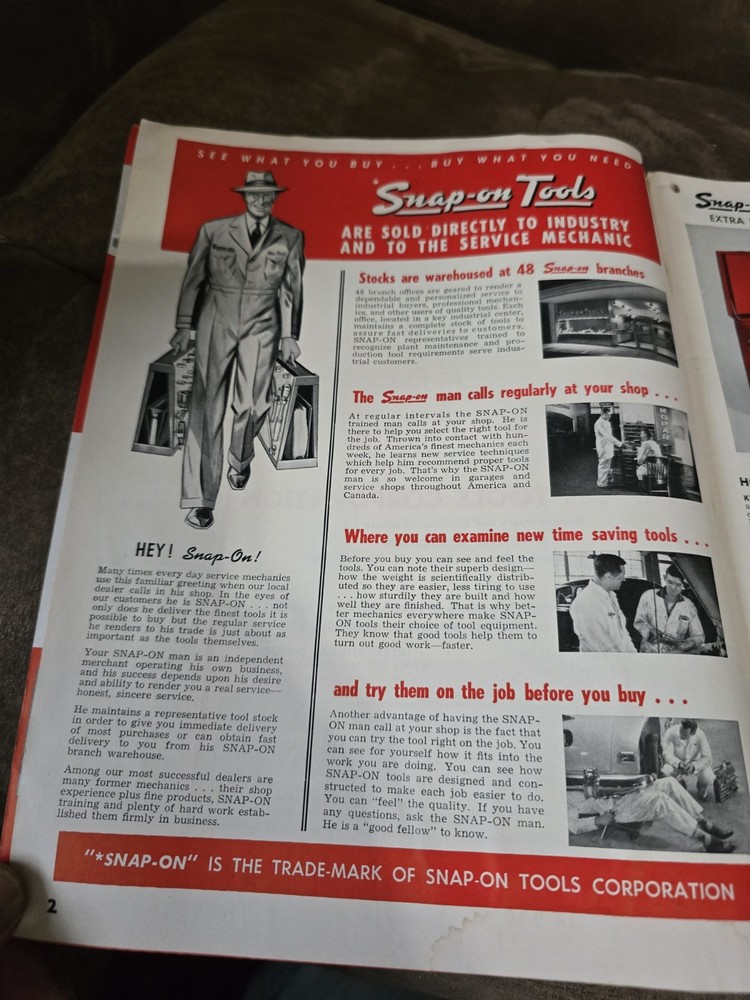 Snap-On Tools Catalog V Issued October 1955