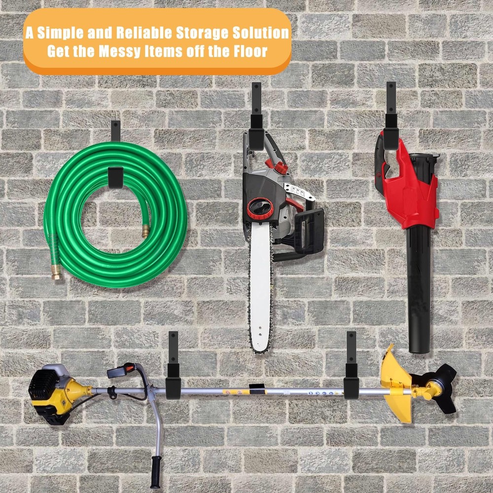 Heavy Duty Utility Hooks for Wall Mount, Garage Wall Hooks, Multi-Use Hose, B...