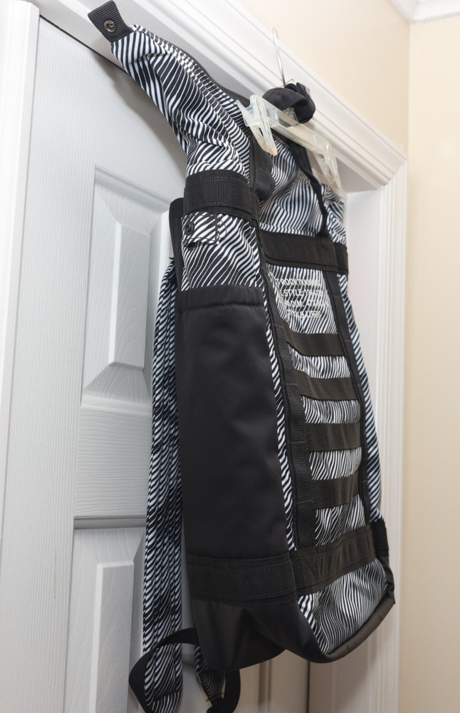 Under Armour Project Rock Top Loading Backpack UA Training Black White Classic