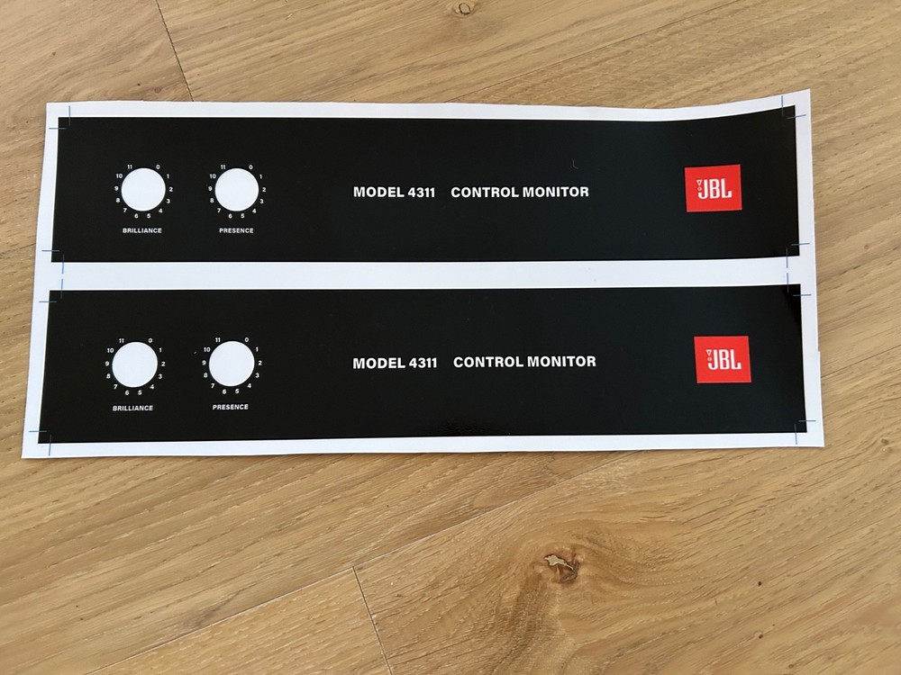 JBL 4311 Inversion/Conversion label-IMPORTANT NOTE RE 4311'S W/DIFFERENT SPACING