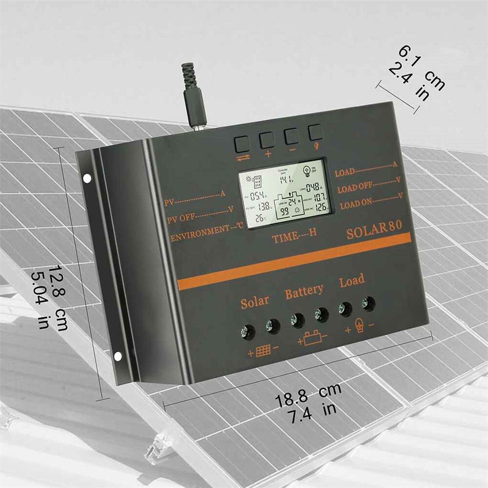 Solar Charge Controller 80A Solar Panel Charge Regulator Photovoltaic Generation