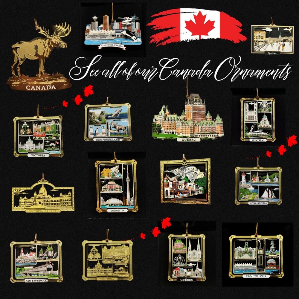 Vancouver Canada Ornament Color Brass
