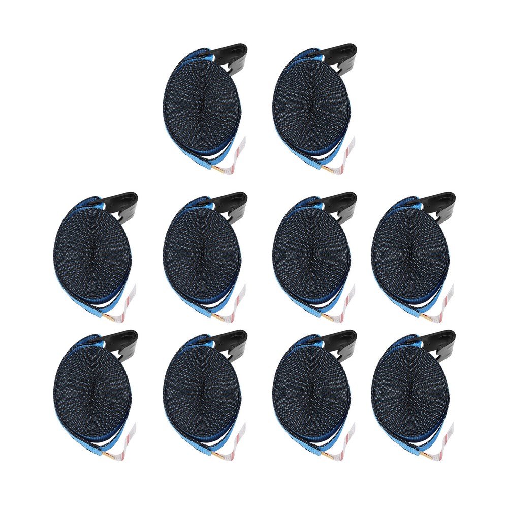 10 Pack 4"x30' Winch Straps Red/Blue With flat hook Flatbed Tie Down Strap NEW