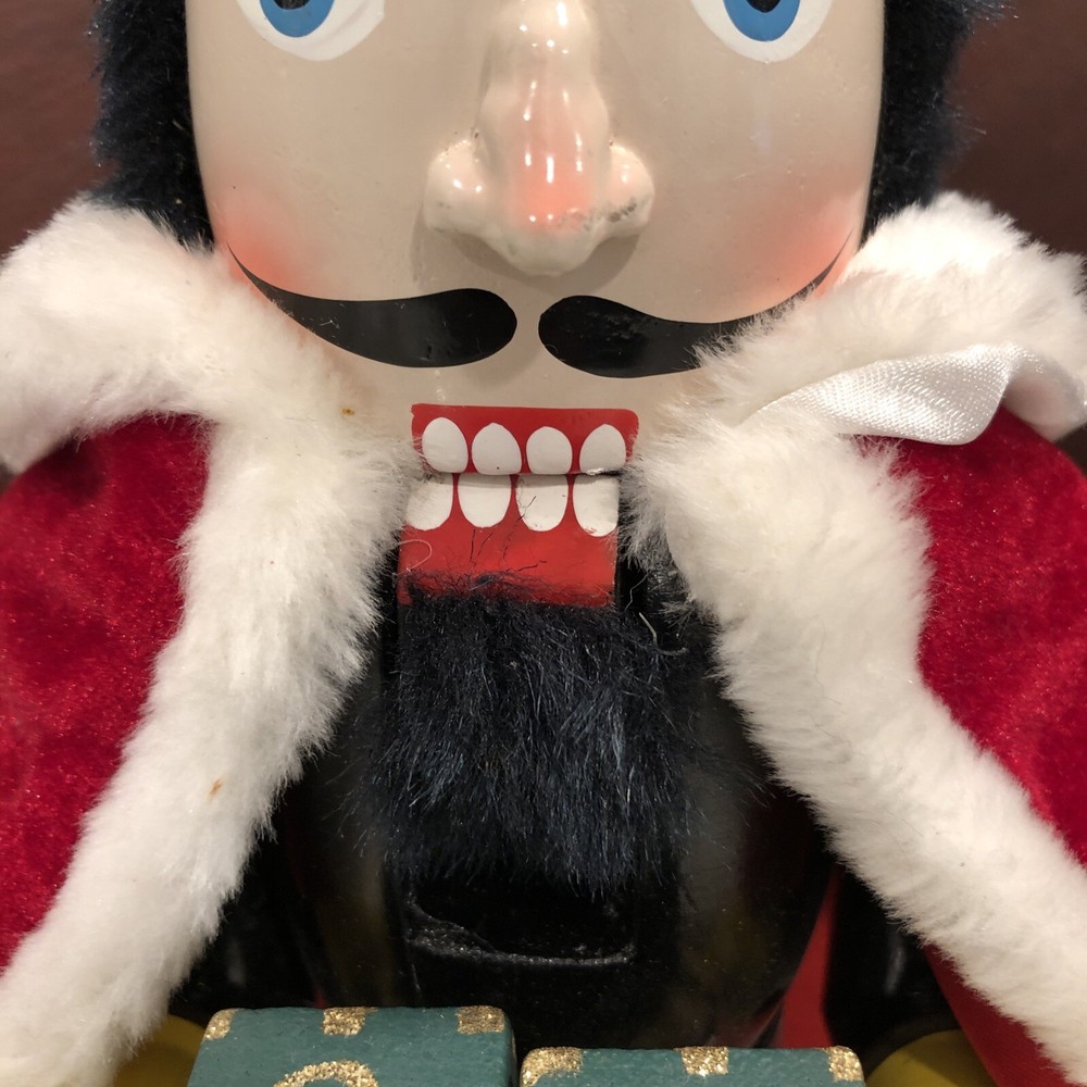 Nutcracker Cape Feather Hat Count Down Blocks on Tray 16”