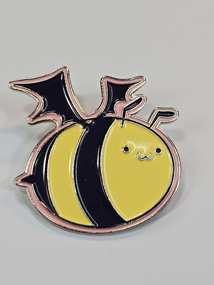 Bee With Bat Wings Lapel Pin Large Size