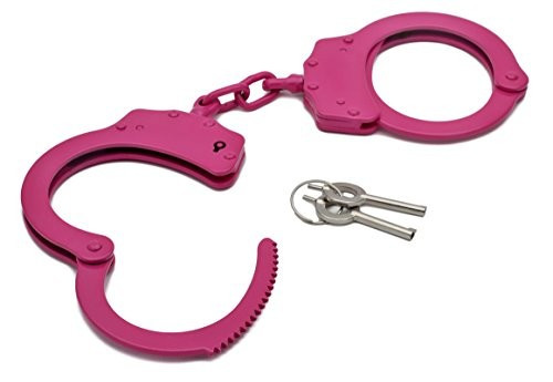 Double Locking Standard Size Pink Handcuffs Includes 2 Keys
