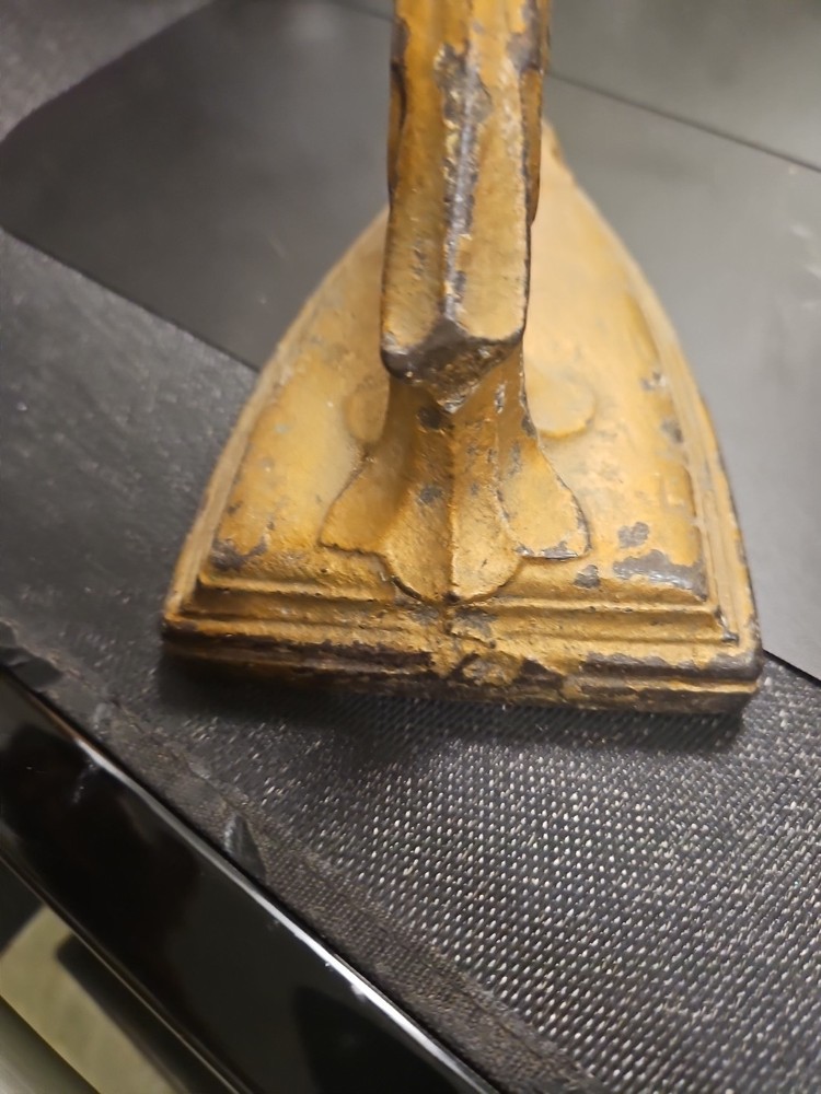 Gold Colored Antique Sad Iron Solid Cast Iron