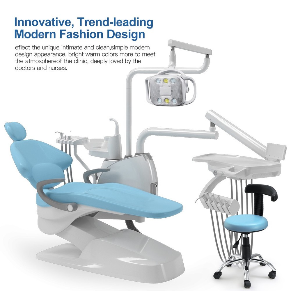 Dental Chair Unit Computer Controlled+ Stool/Portable Delivery Unit Compressor