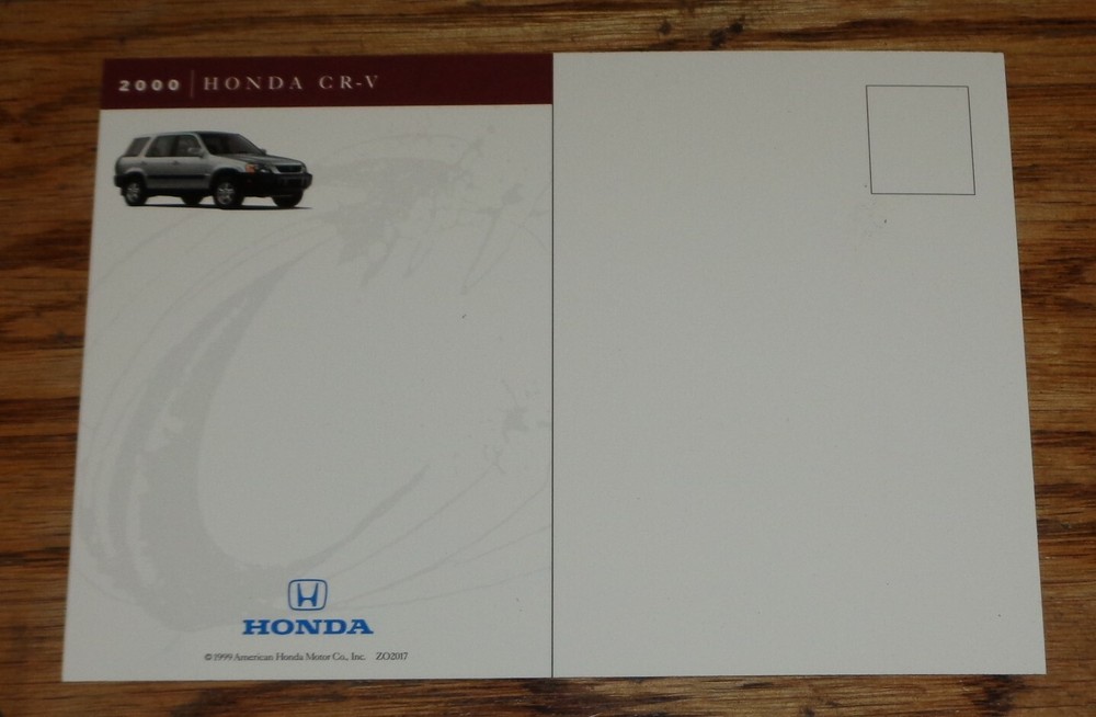 Original 2000 Honda CR-V Postcard 00