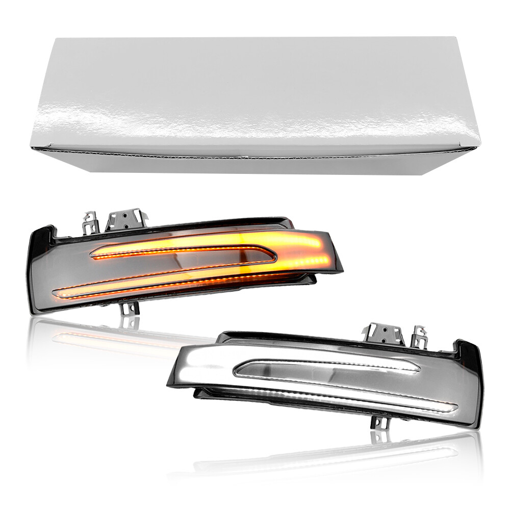 Switchback Side Mirror Light w/Sequential Turn Signal For Benz W204 W212 W221 EA