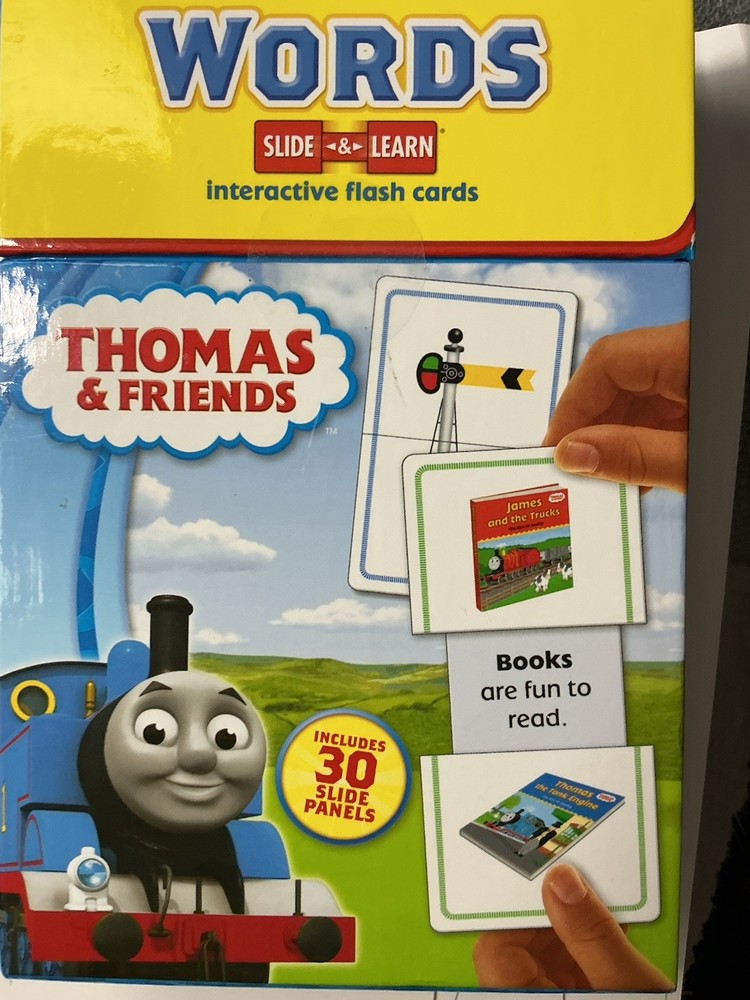 Thomas & Friends Words Slide & Learn Interactive Cards-two sided Flash Cards