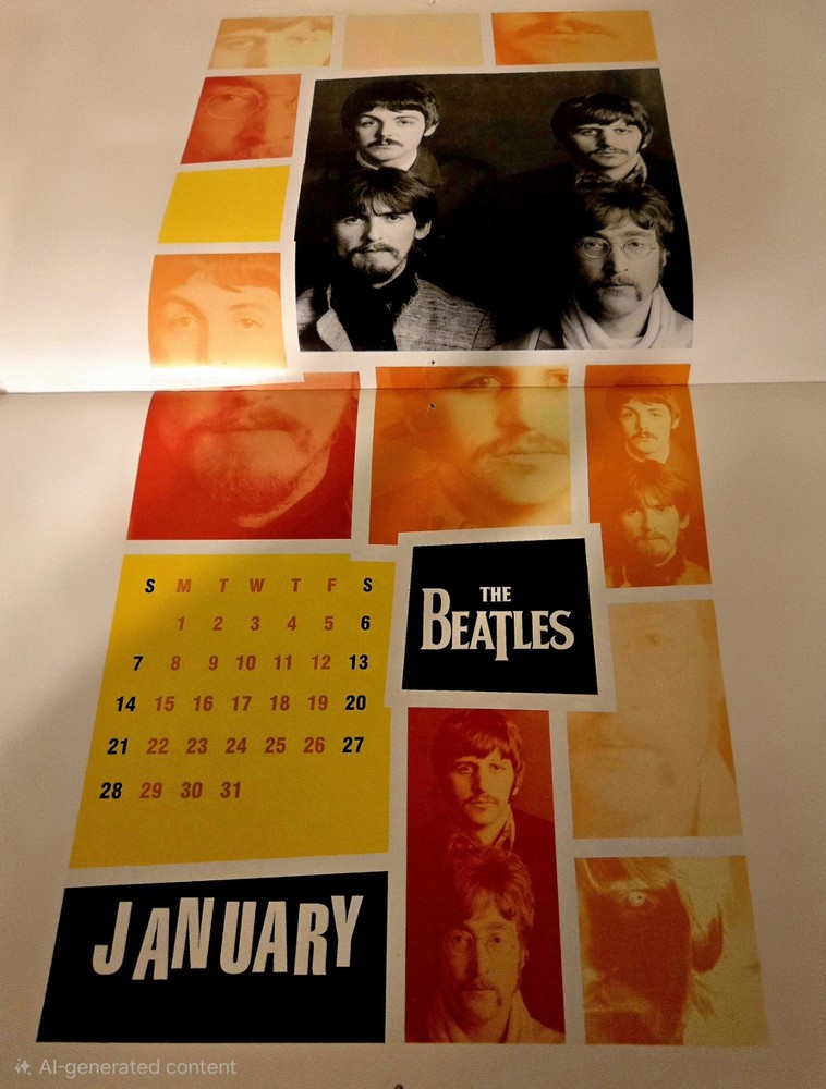 BEATLES 2001 PICTURE CALENDAR