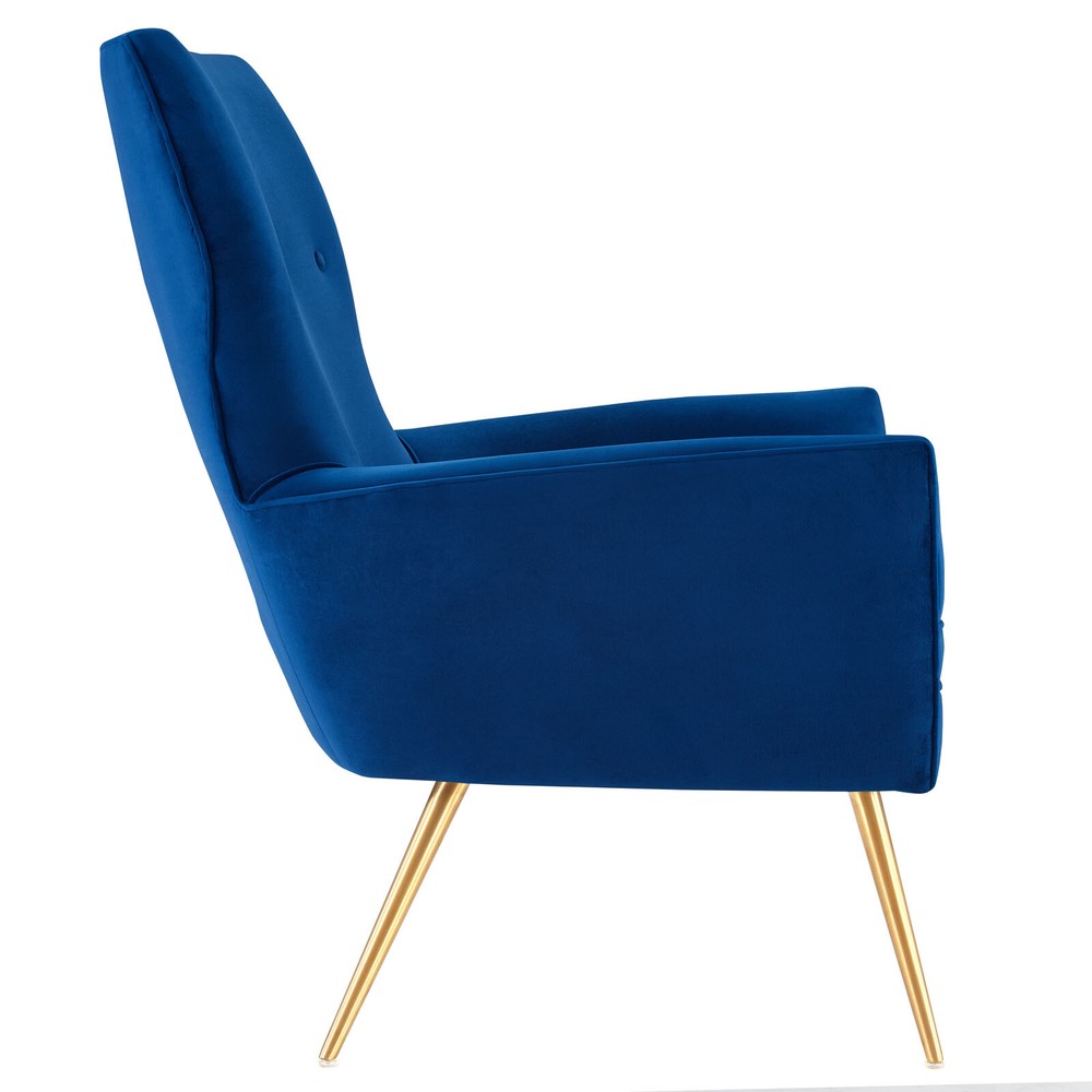 Modway Renata Button Tufted Performance Armchair in Navy
