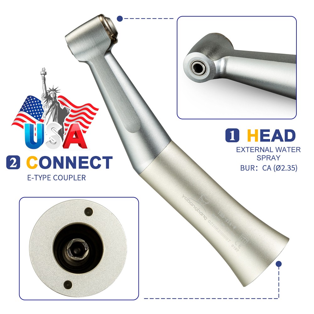 Dental Contra Angle Handpiece Low Speed 1:1 Push E-type YX