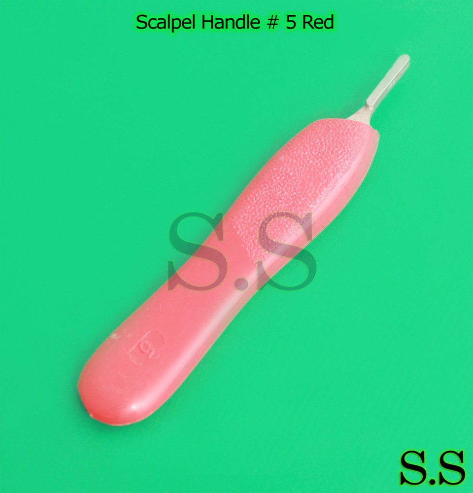 3 Scalpel Handle #5 with Red Color Surgical Instruments