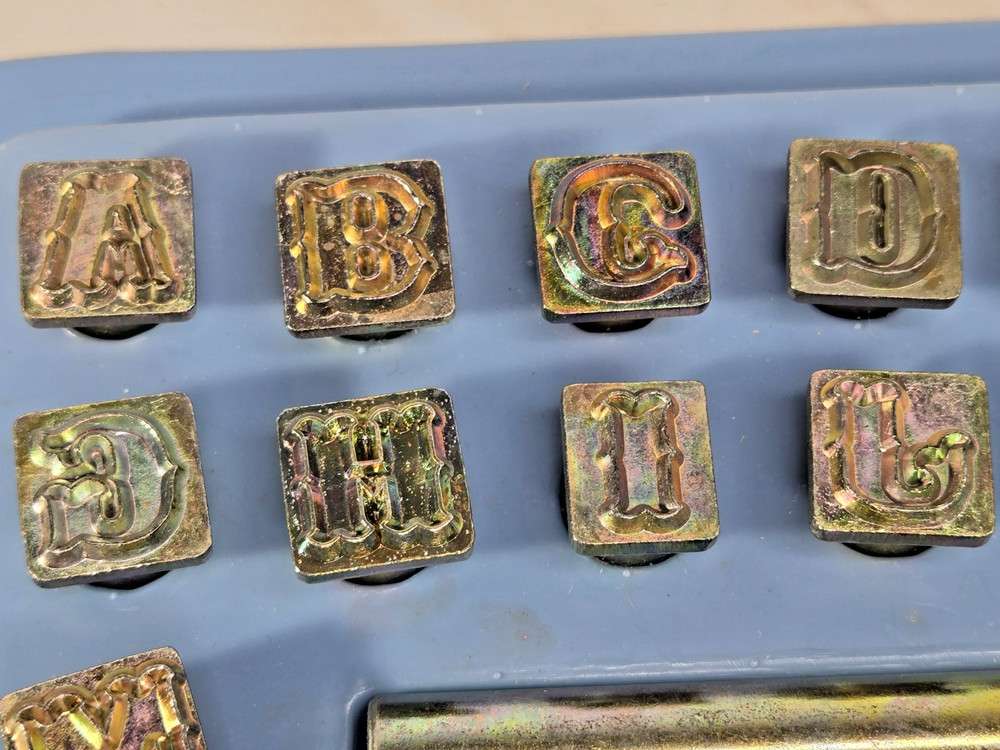 Vintage Craftool Complete Alphabet Leather Tool Stamps Set 1/2"