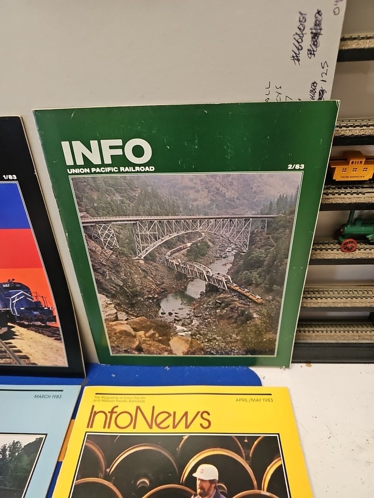 Info Magazine Union Pacific System 1983 9 Issues January To October.