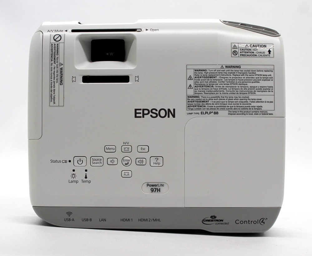 Epson PowerLite 97H Projector (Bulb Hours in Variations) (Remote Included)