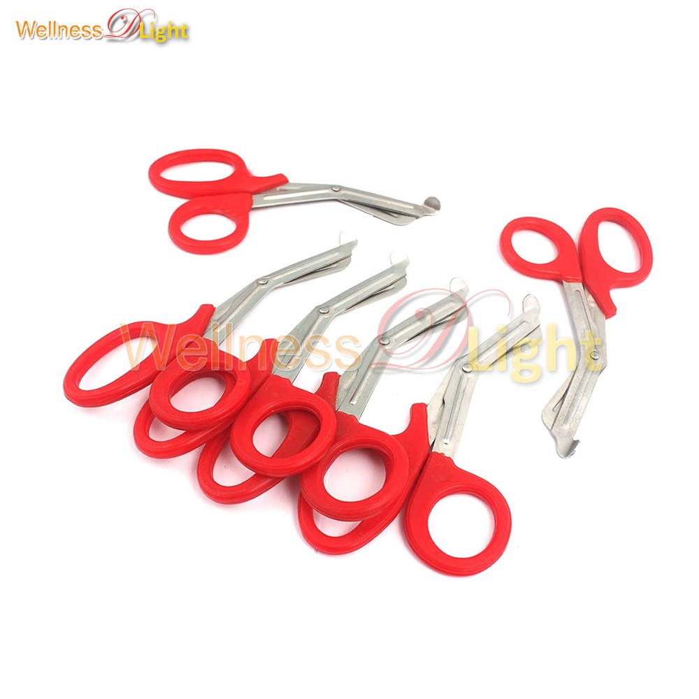 6 Pcs Red Handle Emt Scissors First Responder 7.5" Shears A+ Quality