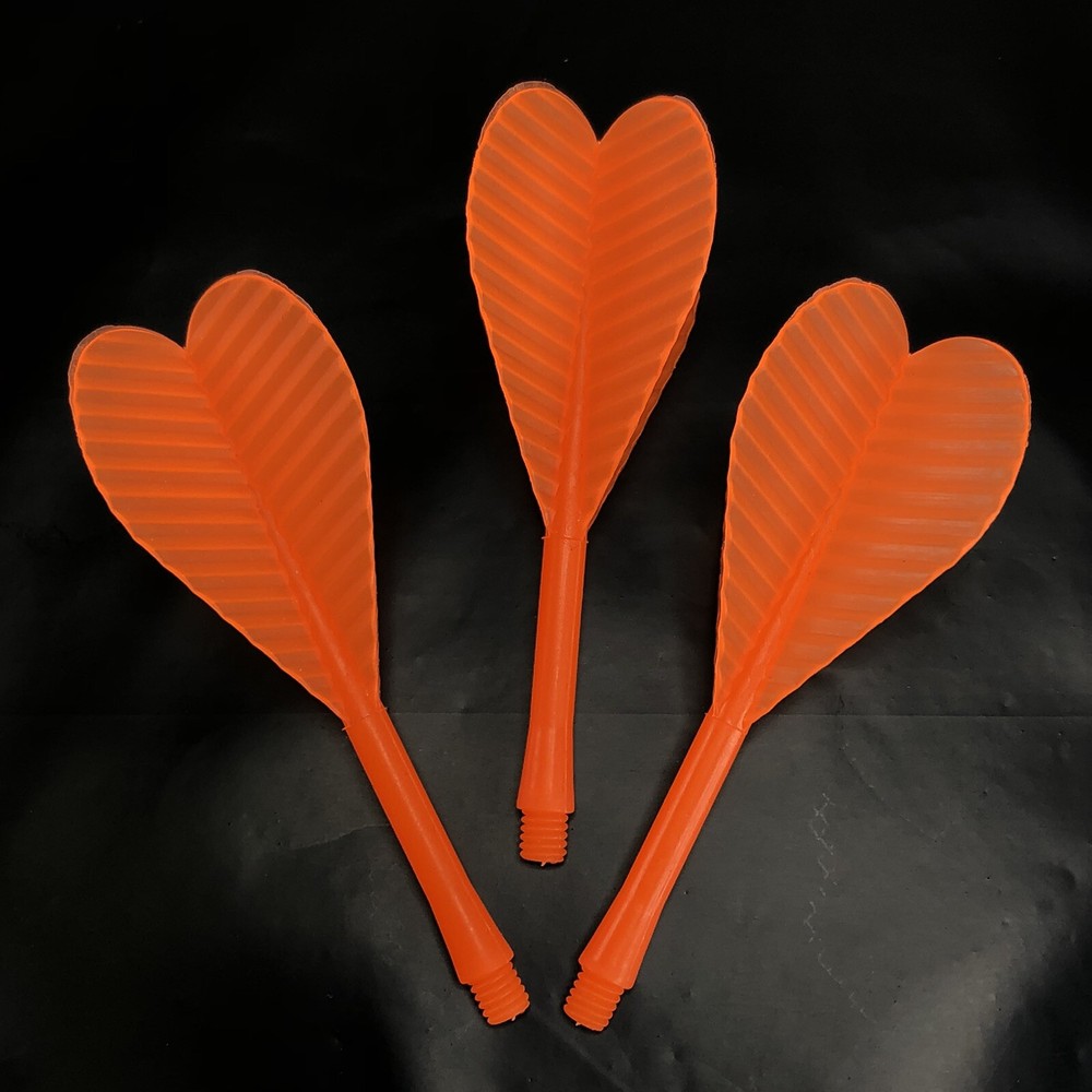 2BA ORANGE Bar Dart Crinkle Flights 3 Pack- NEW