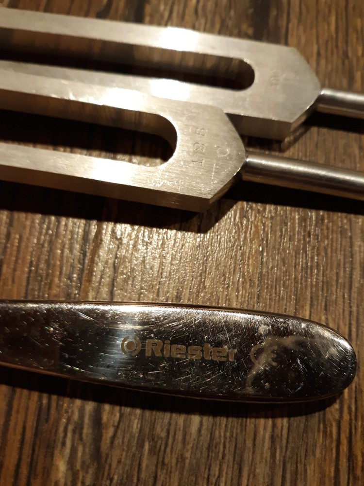 Riester Percussion Hammer And Tuning Fork Lot Used