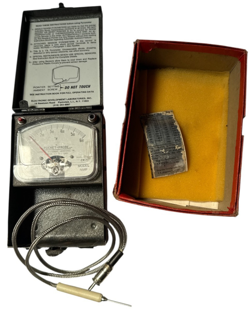 Electronic Development Labs NMP-10 Pocket Probe Analog Pyrometer Series ll USA