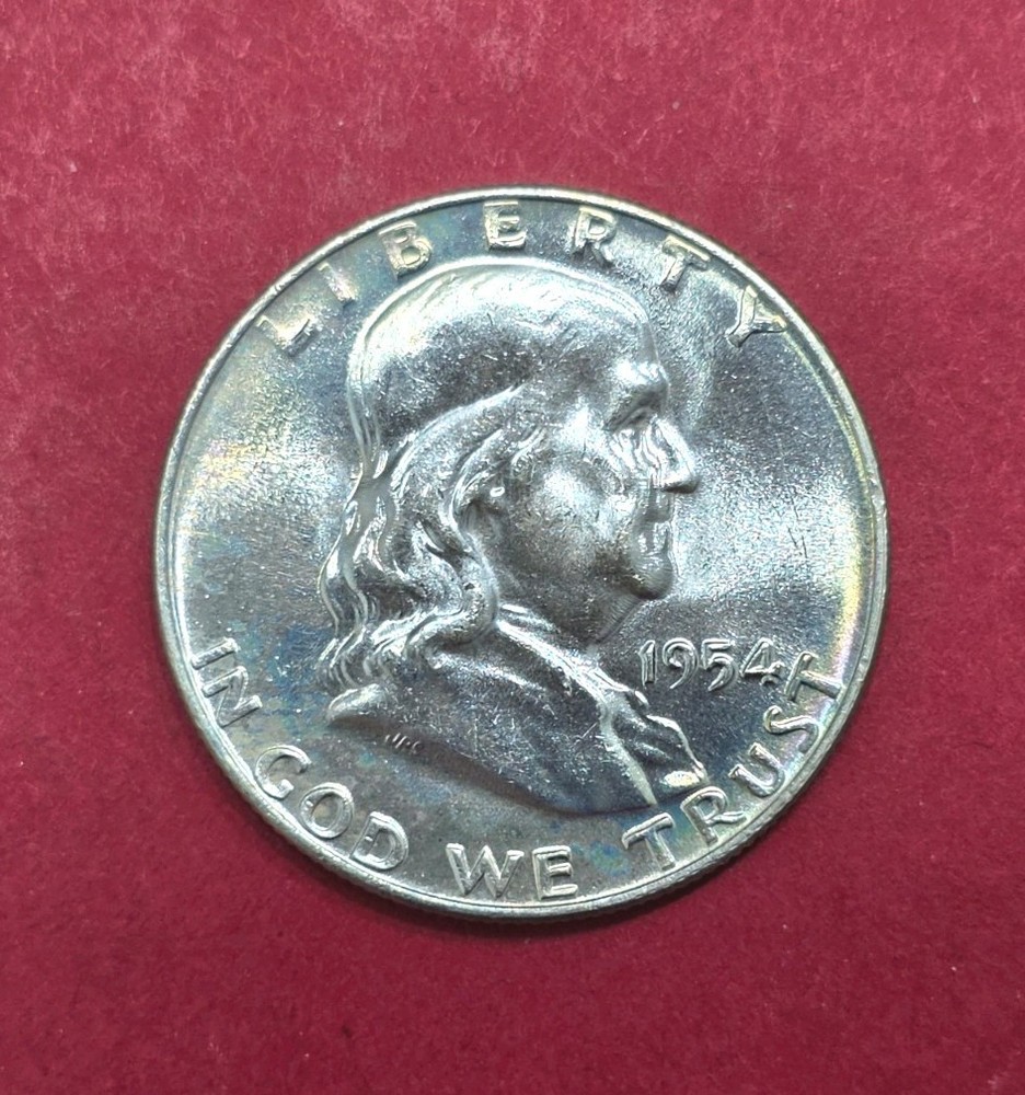 1954-D Franklin Half Dollar Nice Toning, MS Condition.