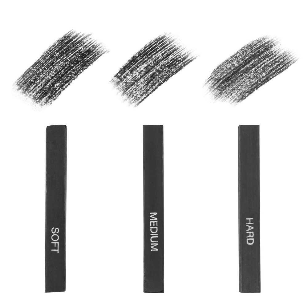 Pacific Arc Compressed Charcoal Sticks Hard 12 Pack for Office Product