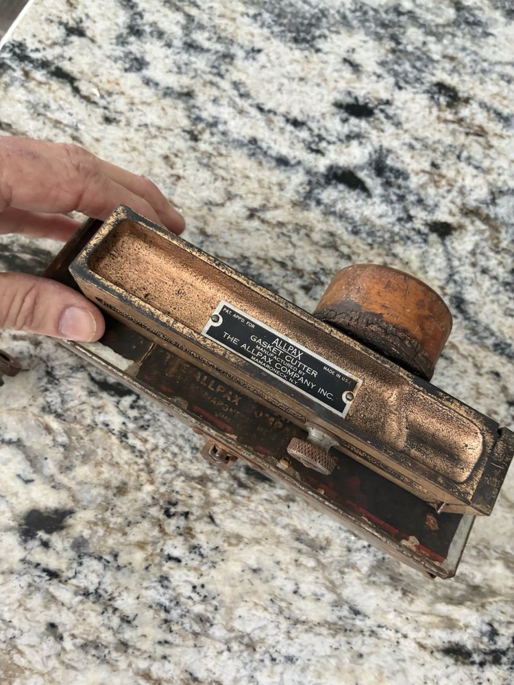 Vintage Brass Gasket Cutter In Original Box