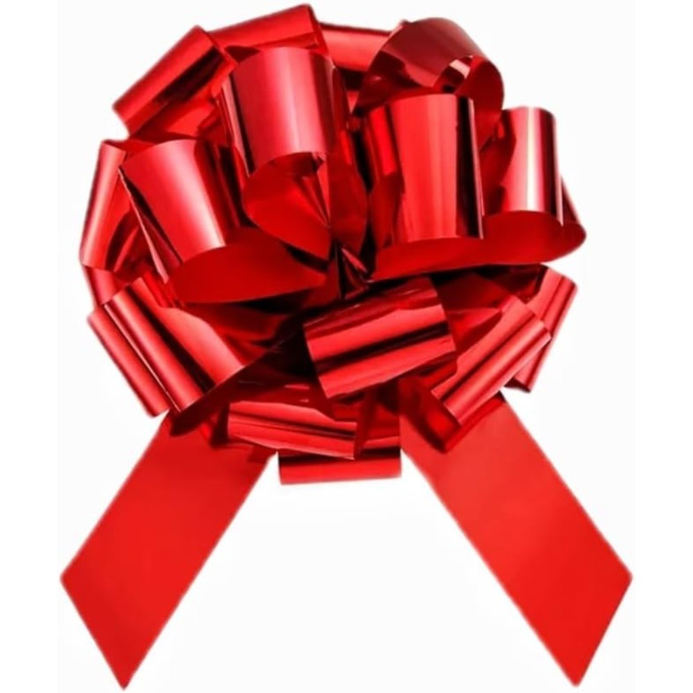 Giant 18 Inch Red Bow for Car Large Christmas Gift Wrapping Present Pull Bow