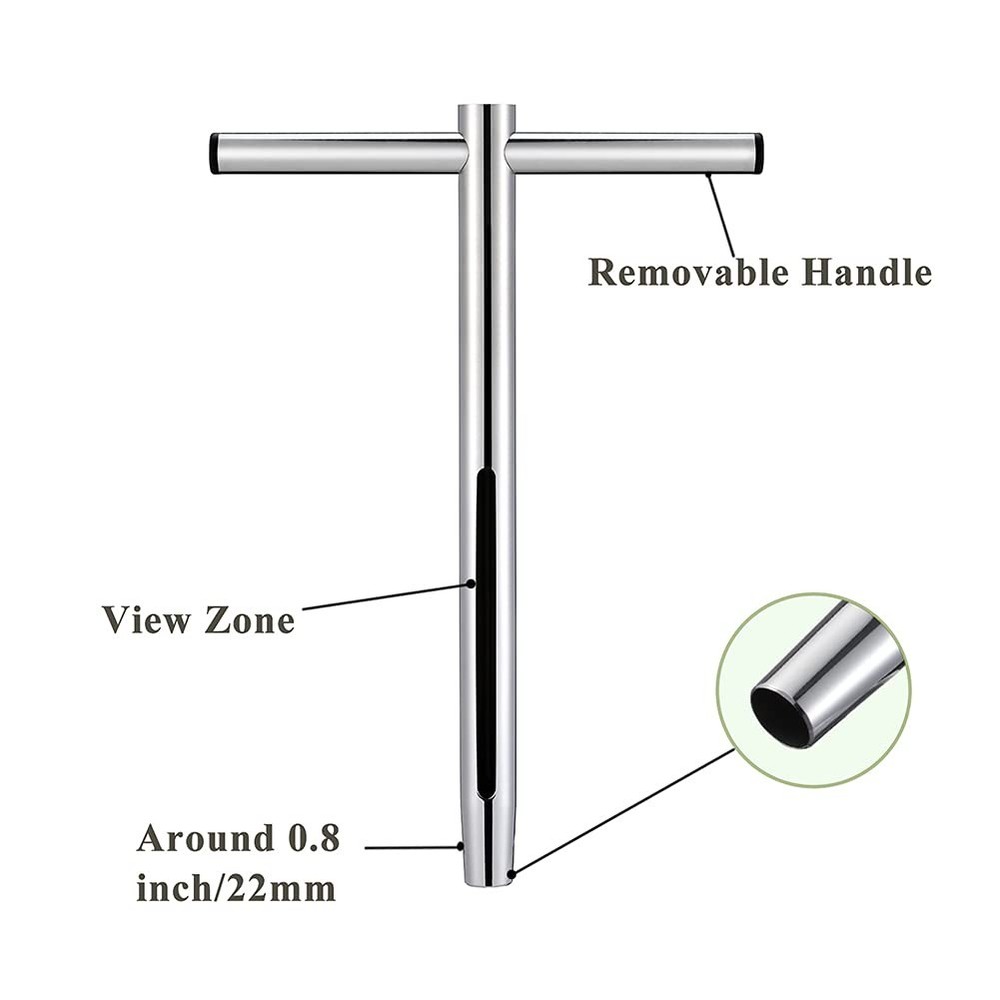 Soil Sample Probe 12 Inch with T Handle, Soil Sampler Tool, Soil Test