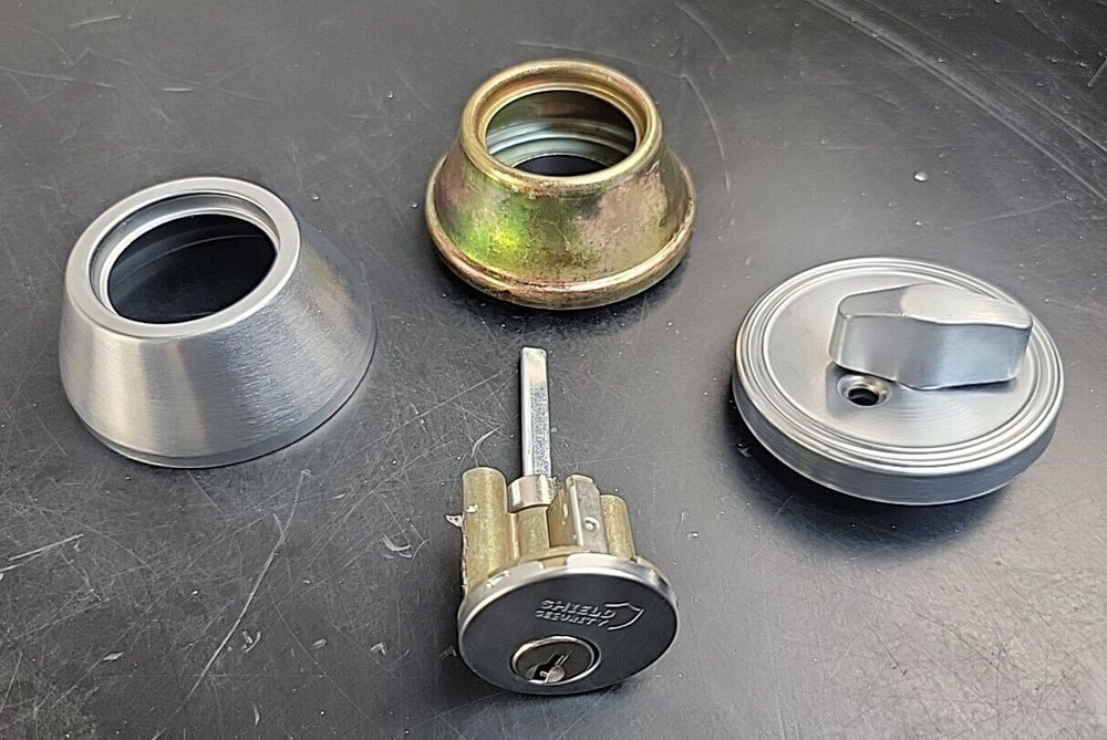 (2 Pack) Shield Security Single Cylinder Deadbolt Satin Chrome Grade 3