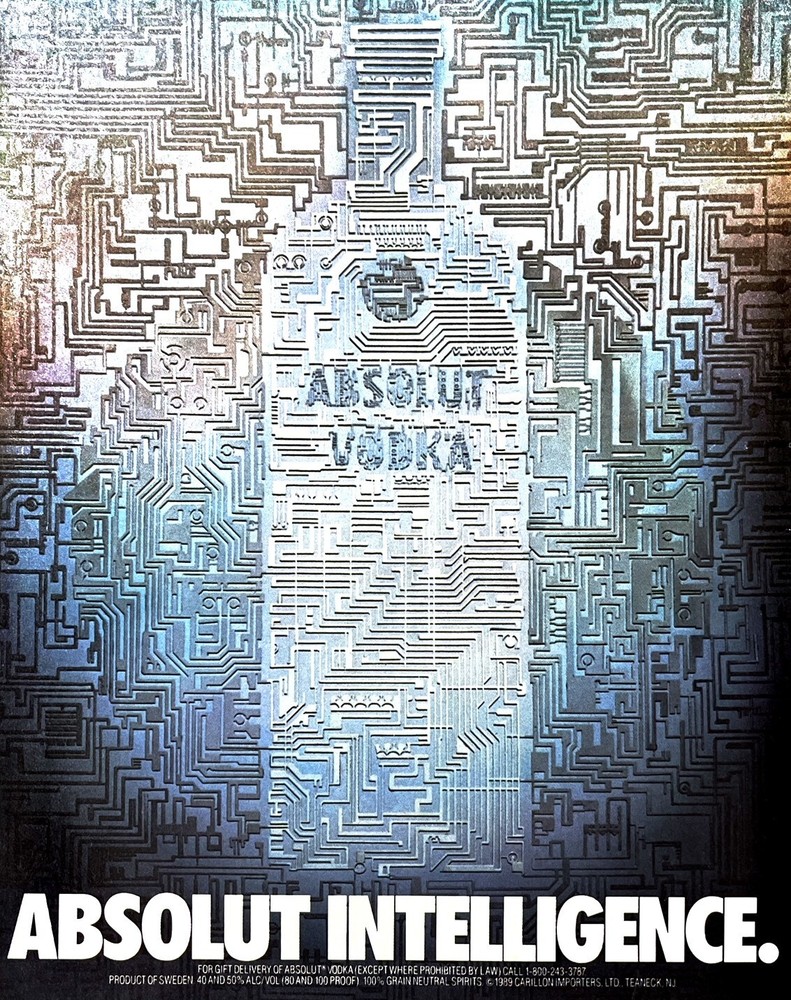 1999 ABSOLUT VODKA Vintage Print Ad Intelligence