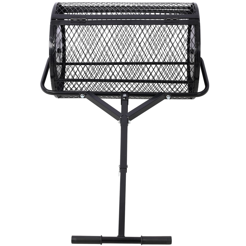 24-Inch Peat Moss Spreader, Metal Mesh Compost Spreader, T-Handle for Seeding