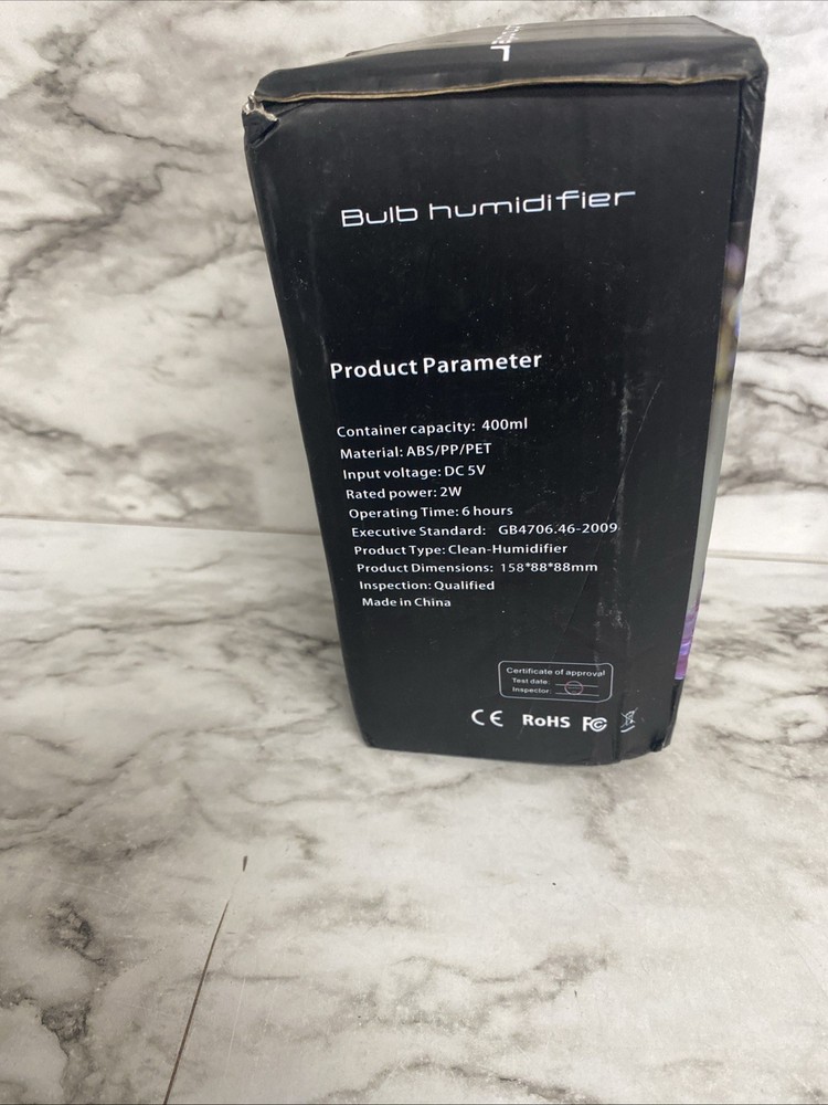 Bulb Humidifier, Mini Night Light