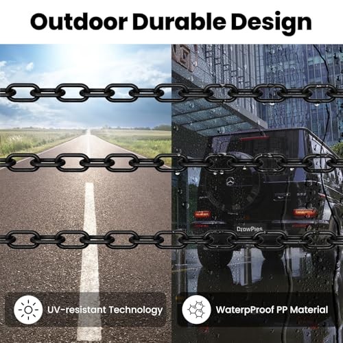 Plastic Chain Plastic Chain Links Safety Chains Barrier 50Ft Black