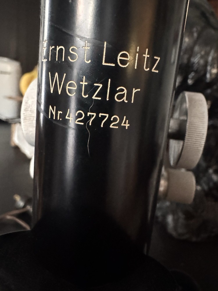 Vintage E Leitz Wetzlar Germany Microscope #427724 See Pics