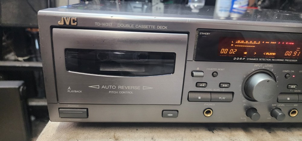 JVC TD-W317 DOUBLE CASSETTE DECK *SERVICED*