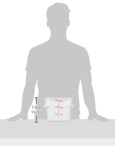 6qt Square Storage Container, White, PP