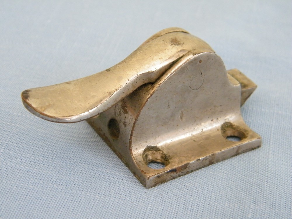 Antique Chrome Offset Ice Box Door Cabinet Thumb Latch