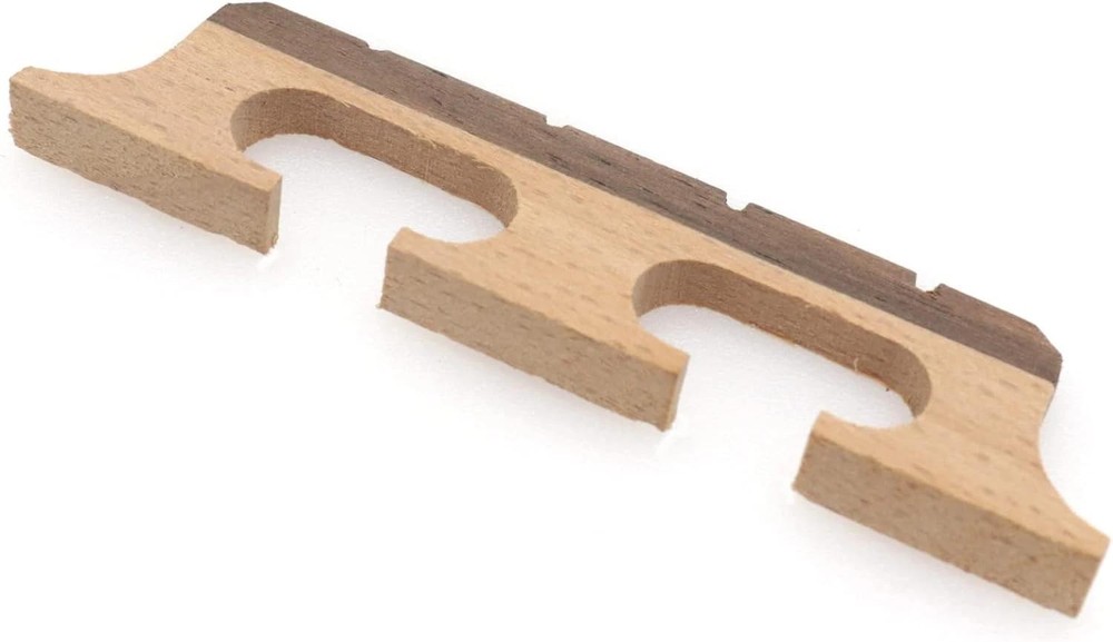 4-string Banjo Bridge, Ebony Maple Banjo Bridge Replacement Composite with Dual