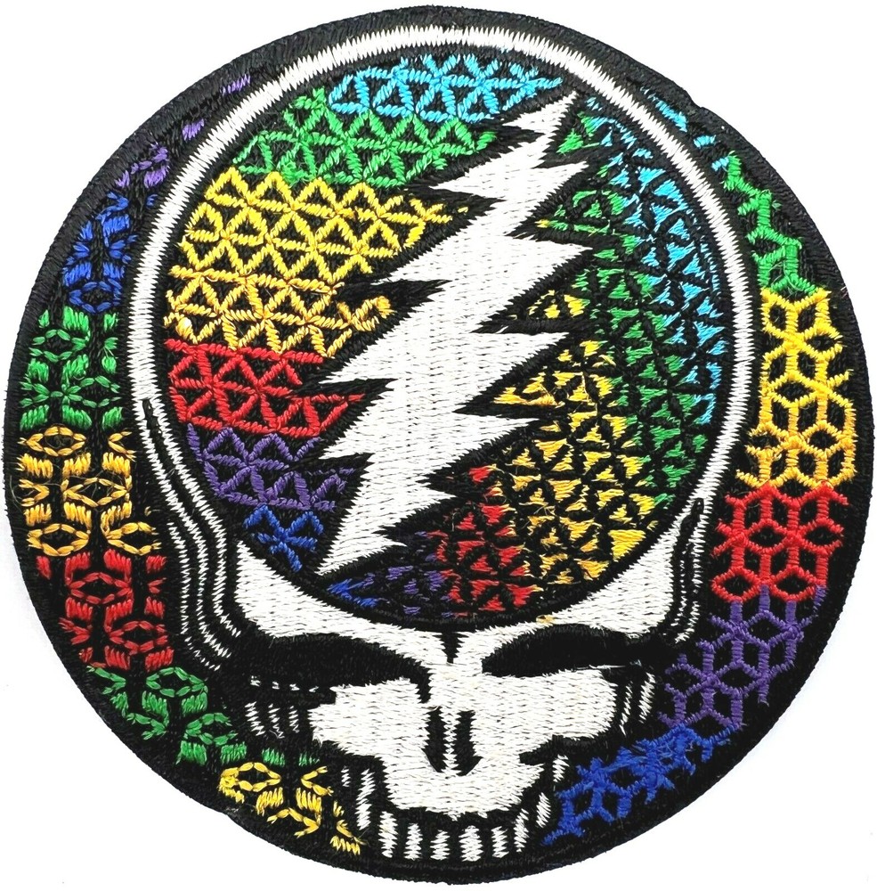 Grateful Dead Steal Your Face Embroidered Rock Iron on Patch Applique