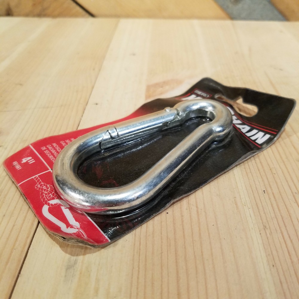 King Chain 4" Galvanized Carabiner Security Snap Mibro - Swanky Barn