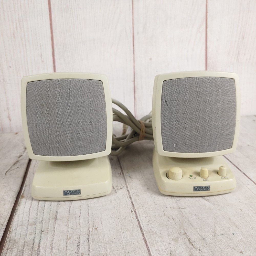 Altec Lansing ACS340 - Multimedia Computer Wired 3.5mm Speakers - TESTED WORKING