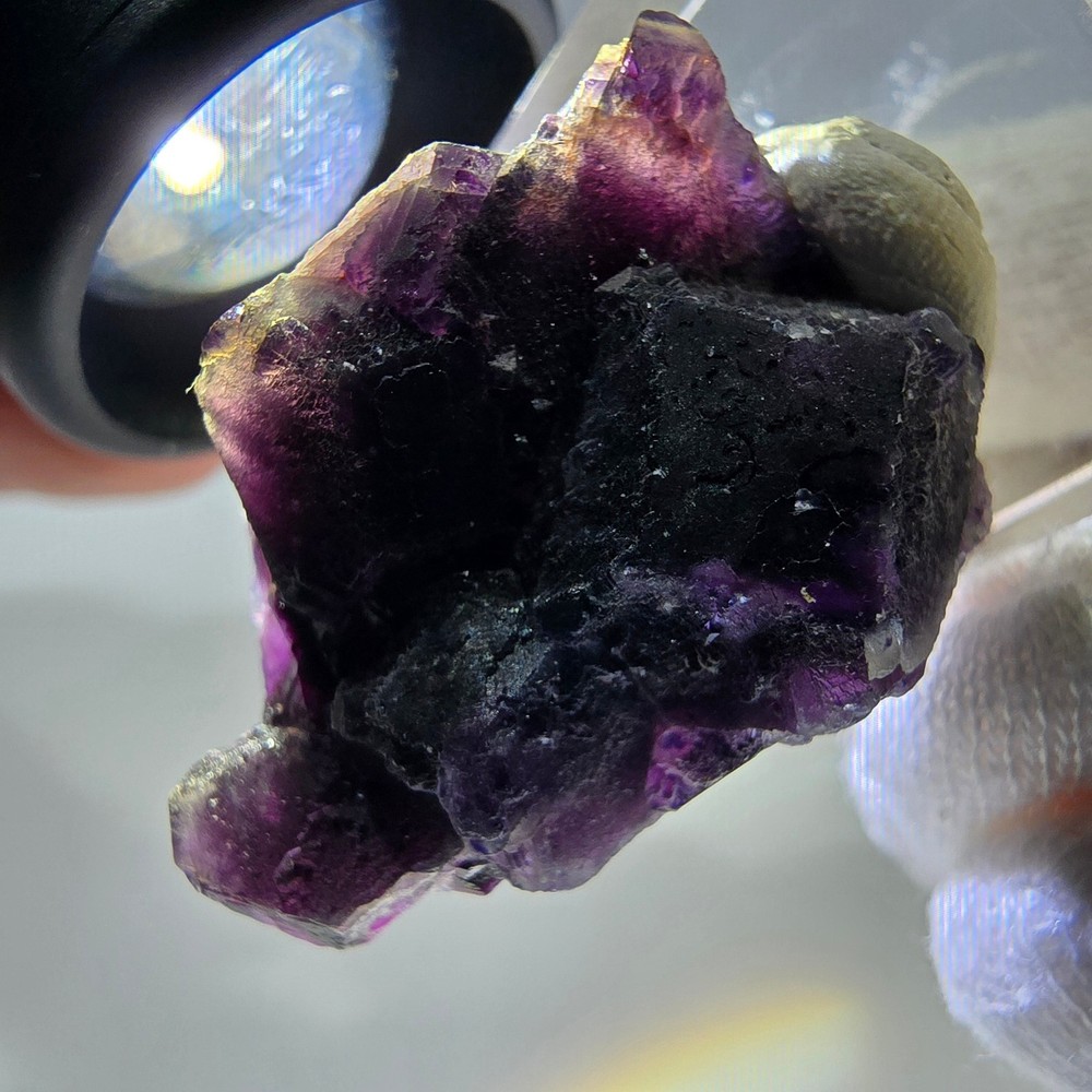 Phantom Fluorite Cube Specimen, purple Okorusu, Namibia 33*22*13mm