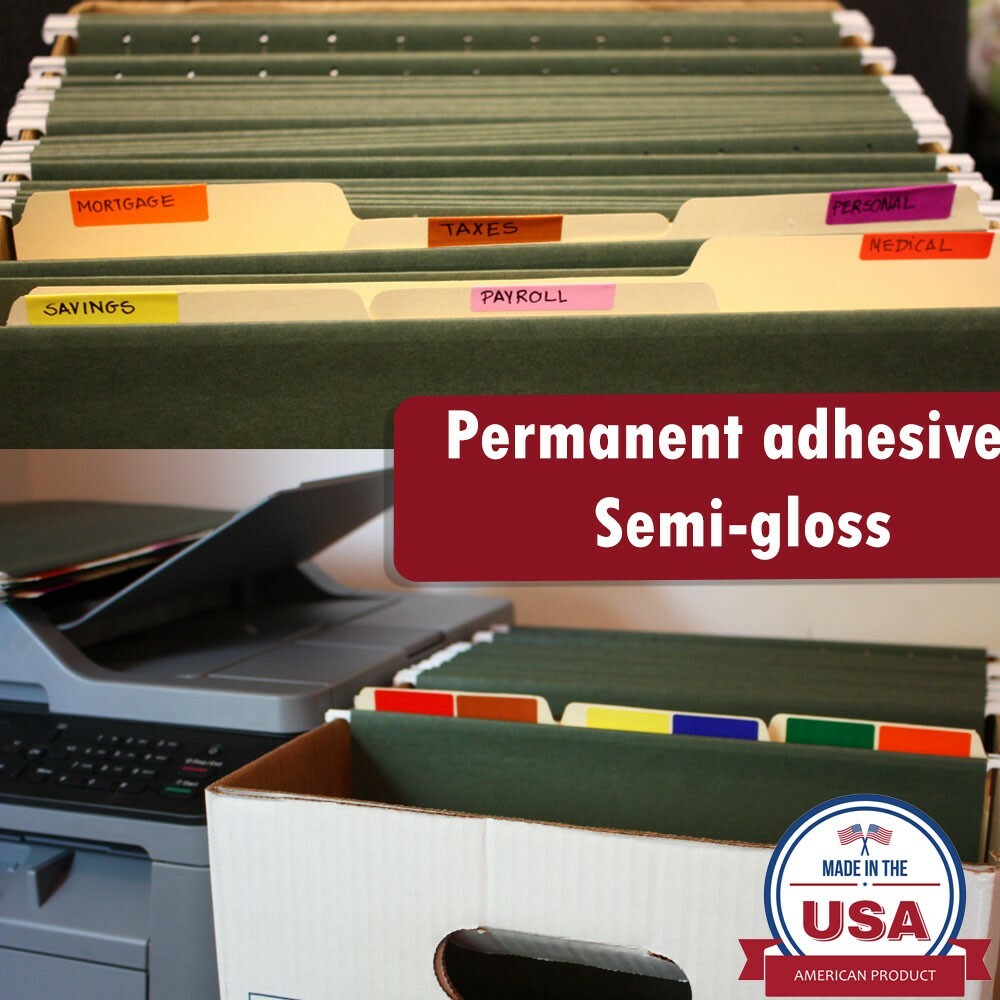 Rectangular Stickers 1.57 x 0.75 Inch for Inventory File Folders Labels 480 Pack