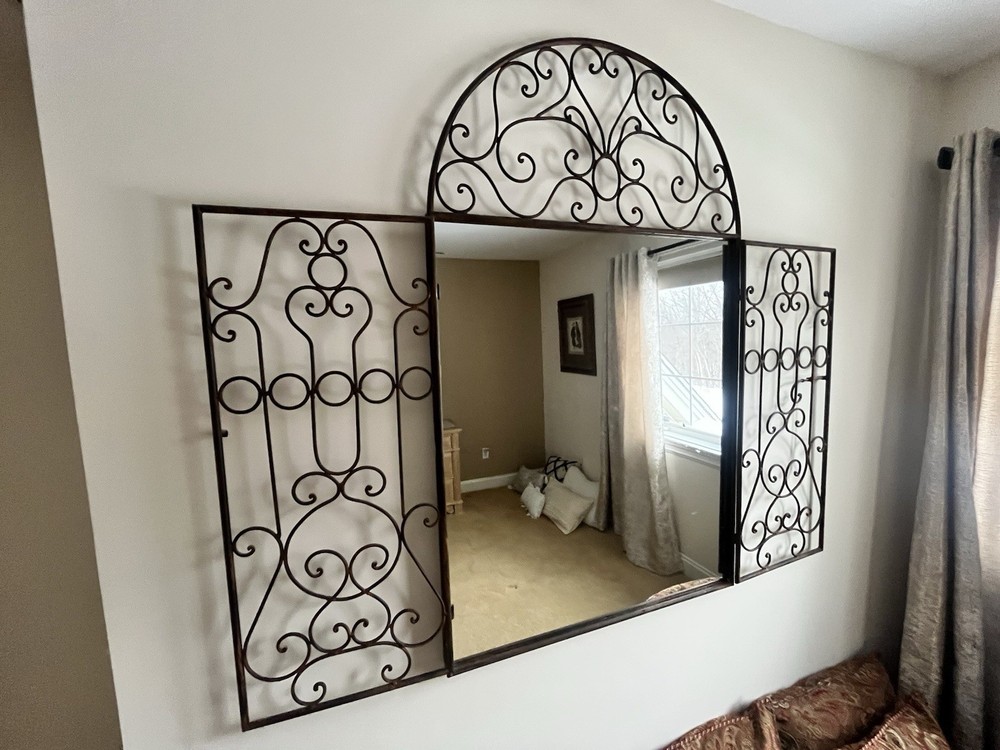 Vintage Wrought Iron Mirror
