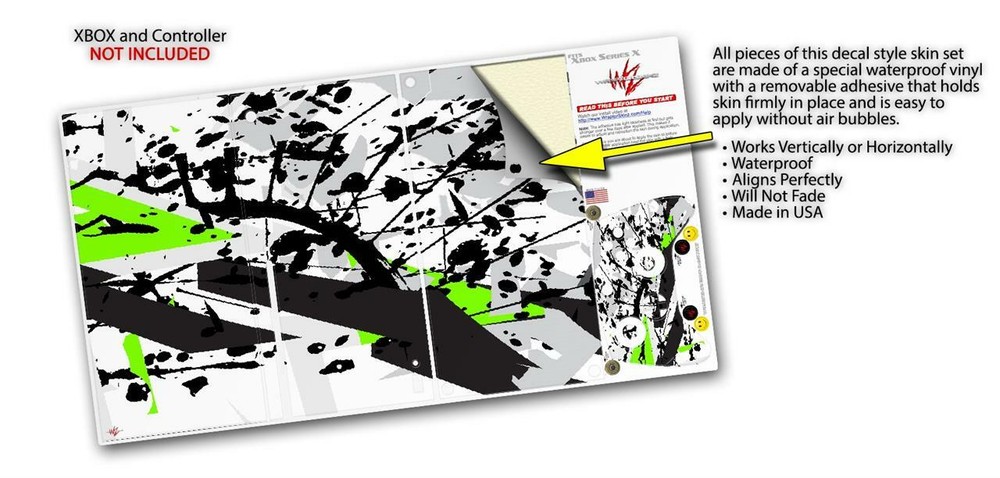 Skins XBOX Series X Console Controller Baja 0018 Lime Green