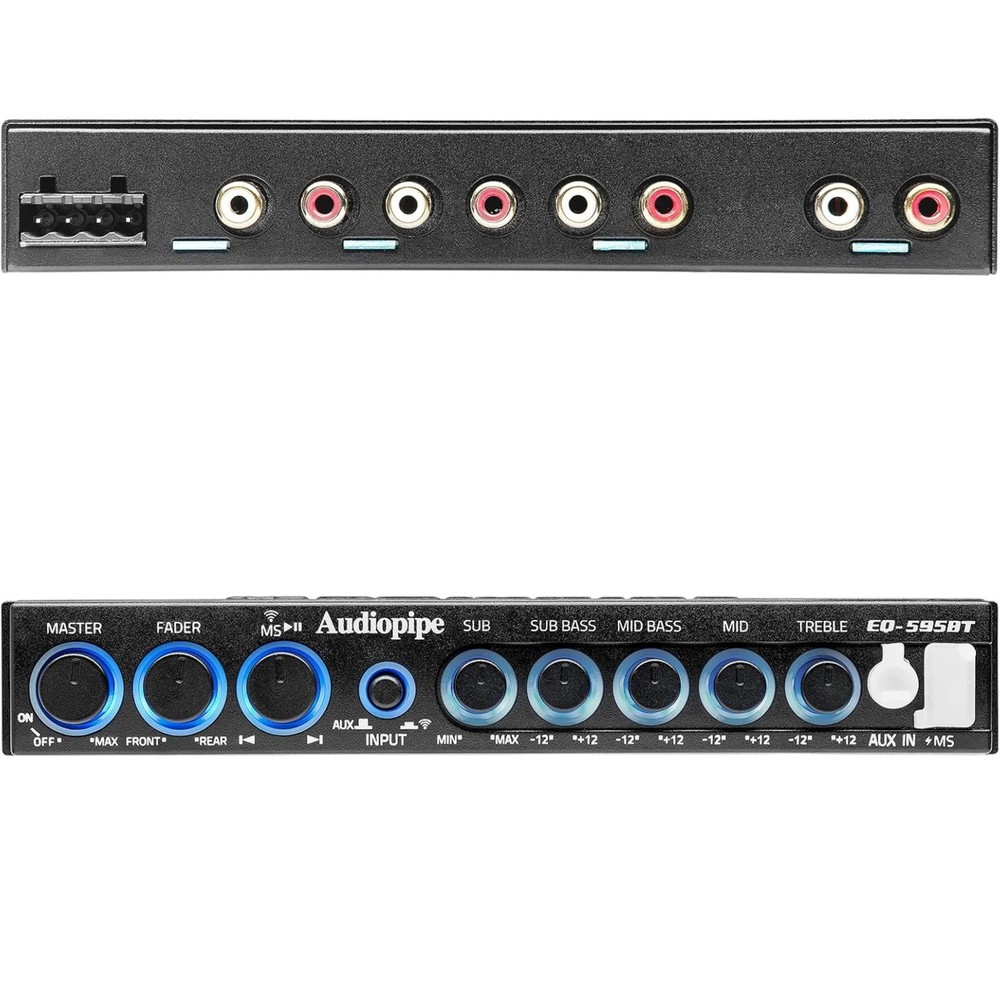 4-Band 15V 1/2 Din Wireless Streaming Line Driver Graphic Bluetooth Equalizer